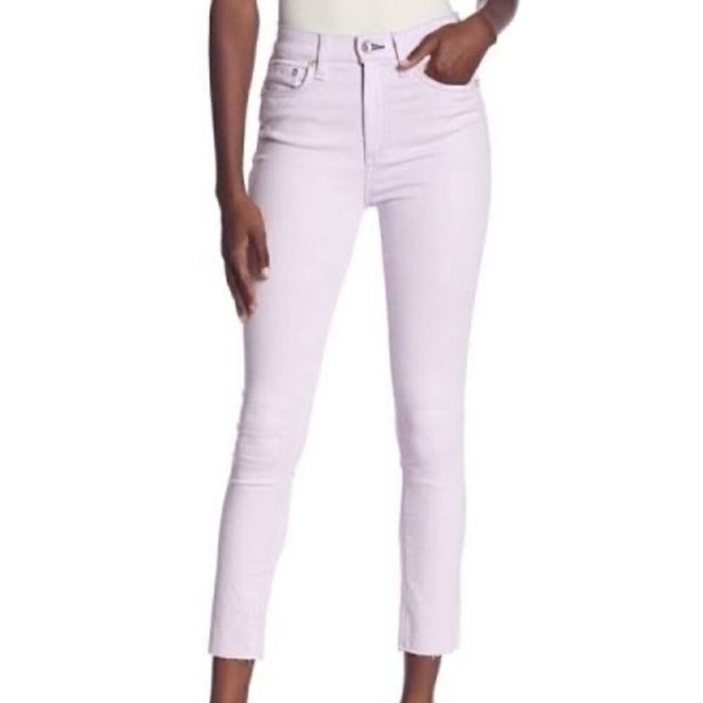 Rag & bone Women’s High-Rise Skinny Crop Pants - Light Lavender